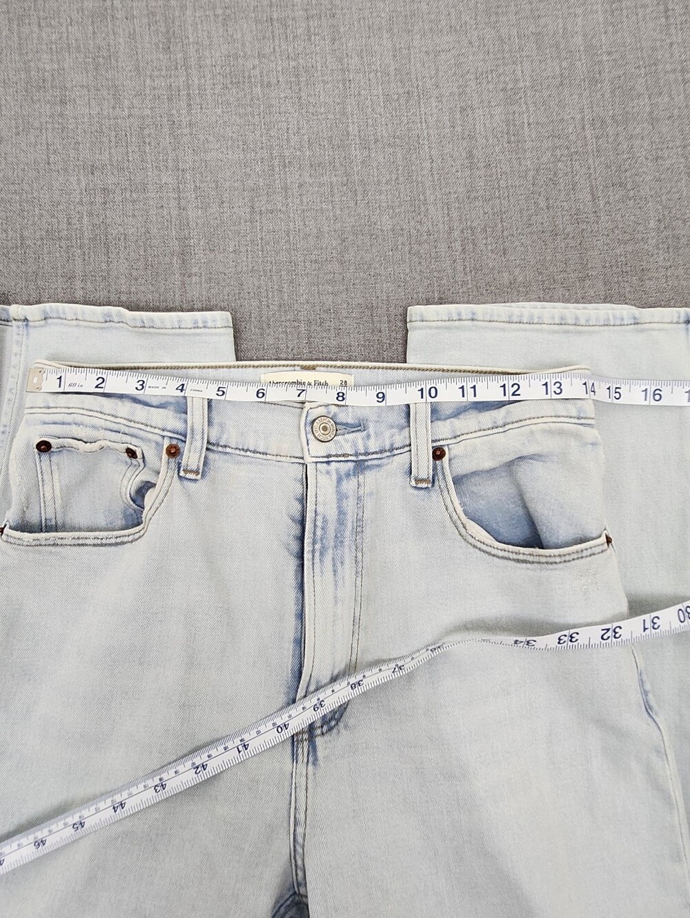 Abercrombie & Fitch Slim Straight Semi Distressed  Style Vent Slide Split. 28 - Picture 7 of 12